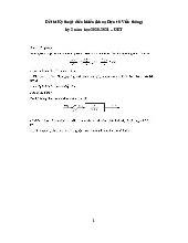 Đề thi Kỹ thuật điều khiển (Khoa Điện tử Viễn thông) kỳ 2 năm học 2020-2021 | Trường Đại học Công nghệ, Đại học Quốc gia Hà Nội