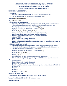 Tài liệu dạy thêm – học thêm chuyên đề ước và bội của số tự nhiên, ƯCLN và BCNN