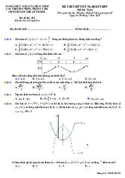 Đề thi thử THPT Quốc gia năm 2023 môn Toán liên trường THPT huyện Thuận Thành, Bắc Ninh (có đáp án)