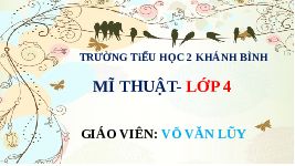 Giáo án điện tử Mĩ thuật 4 Chủ đề 8 Chân trời sáng tạo: Hình và sự biến thể