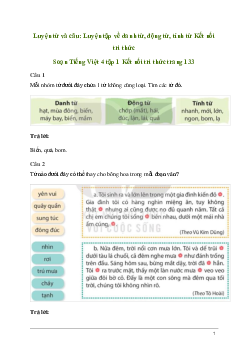Soạn bài Luyện từ và câu: Luyện tập về danh từ, động từ, tính từ | kết nối tri thức