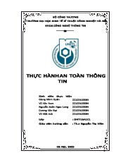 Báo cáo Thực hành An toàn Thông tin | Đại học Kinh tế kỹ thuật công nghiệp
