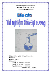 Báo cáo Thí nghiệm Hóa Đại Cương | Trường Đại học Bách khoa Thành phố Hồ Chí Minh