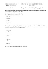 Đề thi thử tốt nghiệp THPT 2025 môn Toán bám sát đề minh họa - Đề 40