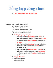 Tổng hợp công thức cơ bản Kinh tế Vĩ mô - Tài liệu ôn thi 2023