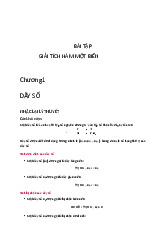 Giải Tích Hàm Một Biến - Bài Tập và Lý Thuyết | Môn Giải tích 1, 2 - Đại học Sư phạm Kỹ thuật Thành phố Hồ Chí Minh