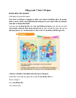 Tiếng Anh 7 Global Success Unit 2 Project