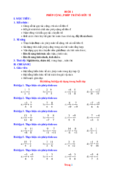 Giáo án toán lớp 7 sách kết nối tri thức kỳ 1 năm 2022-2023