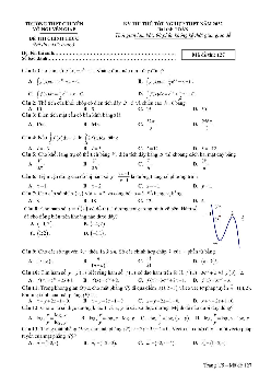 Đề thi thử THPT Quốc gia 2022 môn Toán trường THPT Chuyên Võ Nguyên Giáp, Quảng Bình