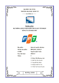 Bài thi cuối kỳ: Hệ thống quản trị nguồn nhân lực tích hợp