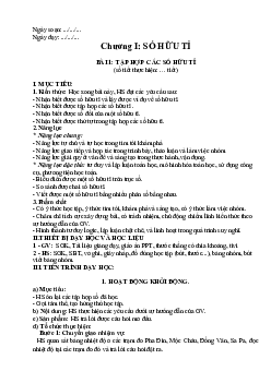 Giáo án Toán 7 C1 - Bài 1: Tập hợp Q các số hữu tỉ | Cánh diều