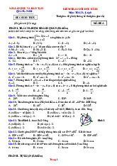 Đề Thi Học Kì 2 Toán 9 Sở GD Quảng Nam 2025-2026 Có Đáp Án