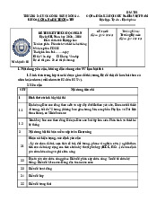 Đề Thi Môn Phân tích và thiết kế hệ thống | Đại học Công Nghệ Đông Á