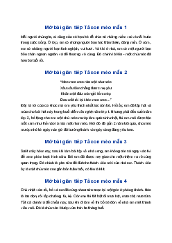 Mở bài gián tiếp Tả con mèo | Tập làm văn 4