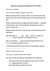 Kịch bản chương trình tổng kết Chi bộ