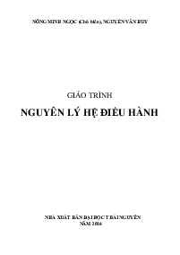 Giáo trình Nguyên lý hệ điều hành | Trường Đại học Khoa học, Đại học Thái Nguyên