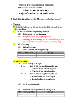 Template báo cáo Nhập môn công nghệ phần mềm | Trường Đại học CNTT Thành Phố Hồ Chí Minh