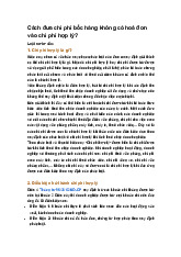 Cách đưa chi phí bốc hàng không có hoá đơn vào chi phí hợp lý?