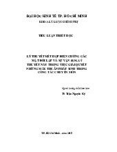 LÝ THUYẾT KẾT HỢP BIỆN CHỨNG CÁC MẶT ĐỐI LẬP VÀ SỰ VẬN DỤNG LÝ THUYẾT NÀY TRONG VIỆC GIẢI QUYẾT NHỮNG MÂU THUẪN PHÁT SINH TRONG CÔNG TÁC CHUYÊN MÔN / Tiểu luận Triết học