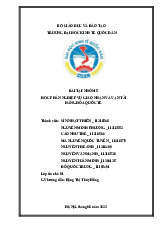 Nghiệp Vụ Giao Nhận Và Vận Tải Hàng Hóa Quốc Tế | Môn Nghiệp vụ hải quan - Đại học Kinh Tế Quốc Dân