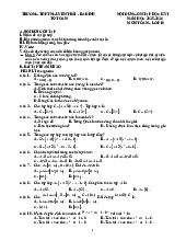 Ôn tập học kỳ 1 Toán 10 năm 2025 – 2026 trường THPT Nguyễn Trãi – Hà Nội