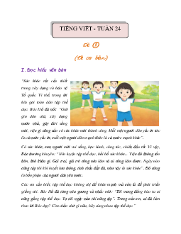 Bài tập cuối tuần lớp 3 môn Tiếng Việt Chân trời sáng tạo - Tuần 24 (Nâng cao)