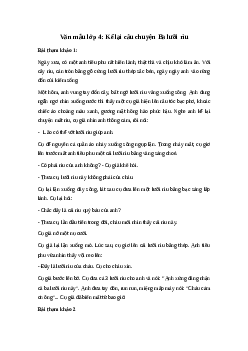 Kể câu chuyện về lòng trung thực Ba lưỡi rìu | Tập làm văn 4