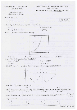 Đề thi HK1 Toán 12 năm học 2019 – 2020 sở GD&ĐT Đắk Lắk