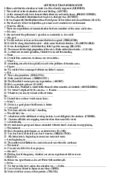 Bài tập ôn luyện thi chuyên Tiếng Anh