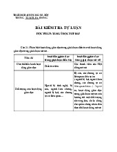 Bài Kiểm Tra Tự Luận EL16: Tính Chất Giáo Dục Trong Tâm Lý Học Tư Pháp  | Trường đại học Mở Hà Nội