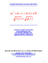 Luyện tập chung dấu tam thức bậc hai, bất phương trình bậc hai, phương trình vô tỷ