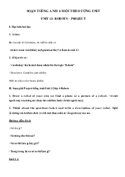 Tiếng Anh lớp 6 unit 12 Project