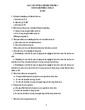 Các câu hỏi trắc nghiệm chương 1 môn Marketing căn bản | Trường Đại học Tài Chính - Marketing