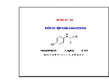 Kiểm Nghiệm Nang Paracetamol | Đại Học Y Dược Huế