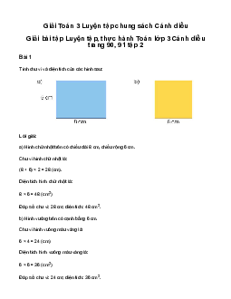  Luyện tập chung: Giải bài tập Luyện tập, thực hành Toán lớp 3 Cánh diều trang 90, 91 tập 2