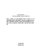 Tiểu luận môn Đại cương văn hóa - Trường Đại học lao động -  xã hội.