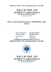 Báo cáo Thực Tập Nghiệp Vụ Khách Sạn 1 - Mã Ngành 7810201 | Đại học Văn Lang
