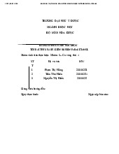 Báo cáo thực hành hóa dược: kiểm nghiệm paracetamol môn Hóa Dược| Trường Đại học Y Dược, Đại học Quốc gia Hà Nội