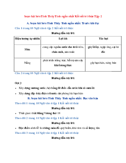 Soạn bài Sơn Tinh Thủy Tinh ngắn nhất Tập 2 | Ngữ Văn 6 Kết Nối Tri Thức