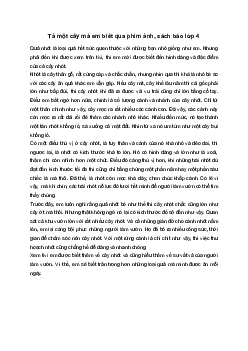 Tả một cây mà em biết qua phim ảnh, sách báo | Tập làm văn 4