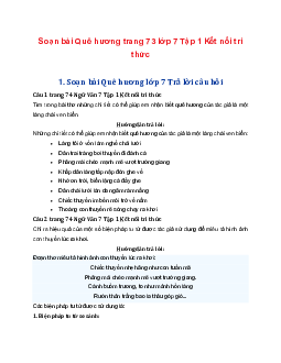 Soạn bài Quê hương | Ngữ văn 7 Tập 1 Kết nối tri thức