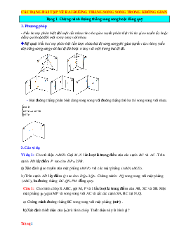 Các dạng bài tập Toán 11 về hai đường thẳng song song trong không gian