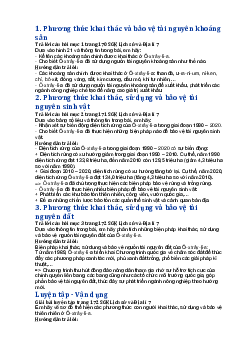 Giải SGK Địa lí 7 Bài 21: Phương thức con người khai thác, sử dụng và bảo vệ thiên nhiên ở Ô-xtrây-li-a - Chân trời sáng tạo