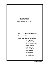 Bài tập lớn lý thuyết môn kinh tế vĩ mô | Đại học Kinh tế Thành phố Hồ Chí Minh