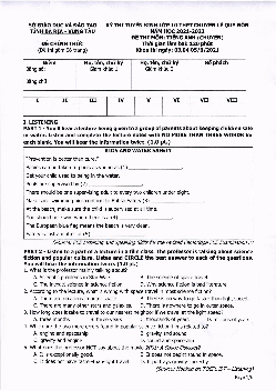 Đề thi tuyển sinh lớp 10 THPT Chuyên Lê Quý Đôn, Bà Rịa-Vũng Tàu môn Tiếng Anh (chuyên) năm học 2021-2022 (có đáp án)