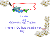 Giáo án điện tử Âm nhạc 1 Chủ đề 1 Cánh diều: Tổ quốc Việt Nam