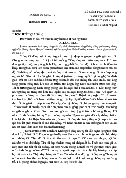 Đề thi học kì 1 môn Ngữ văn 11 năm 2023 - 2024 sách Cánh diều | đề 7