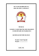 XÂY DỰNG VÀ HOÀN THIỆN NHÀ NƯỚC PHÁP QUYỀN XÃ HỘI CHỦ NGHĨA VIỆT NAM HIỆN NAY   | Môn Cải cách hành chính nhà nước - Học viện Hành chính Quốc gia