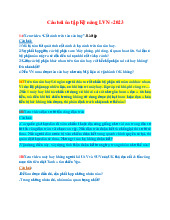 Câu hỏi kỹ năng LVN 2023 | Đại học Tây Đô