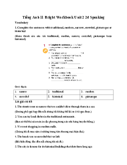 Giải Tiếng Anh 11 Workbook Unit 2 2d Speaking | Bright